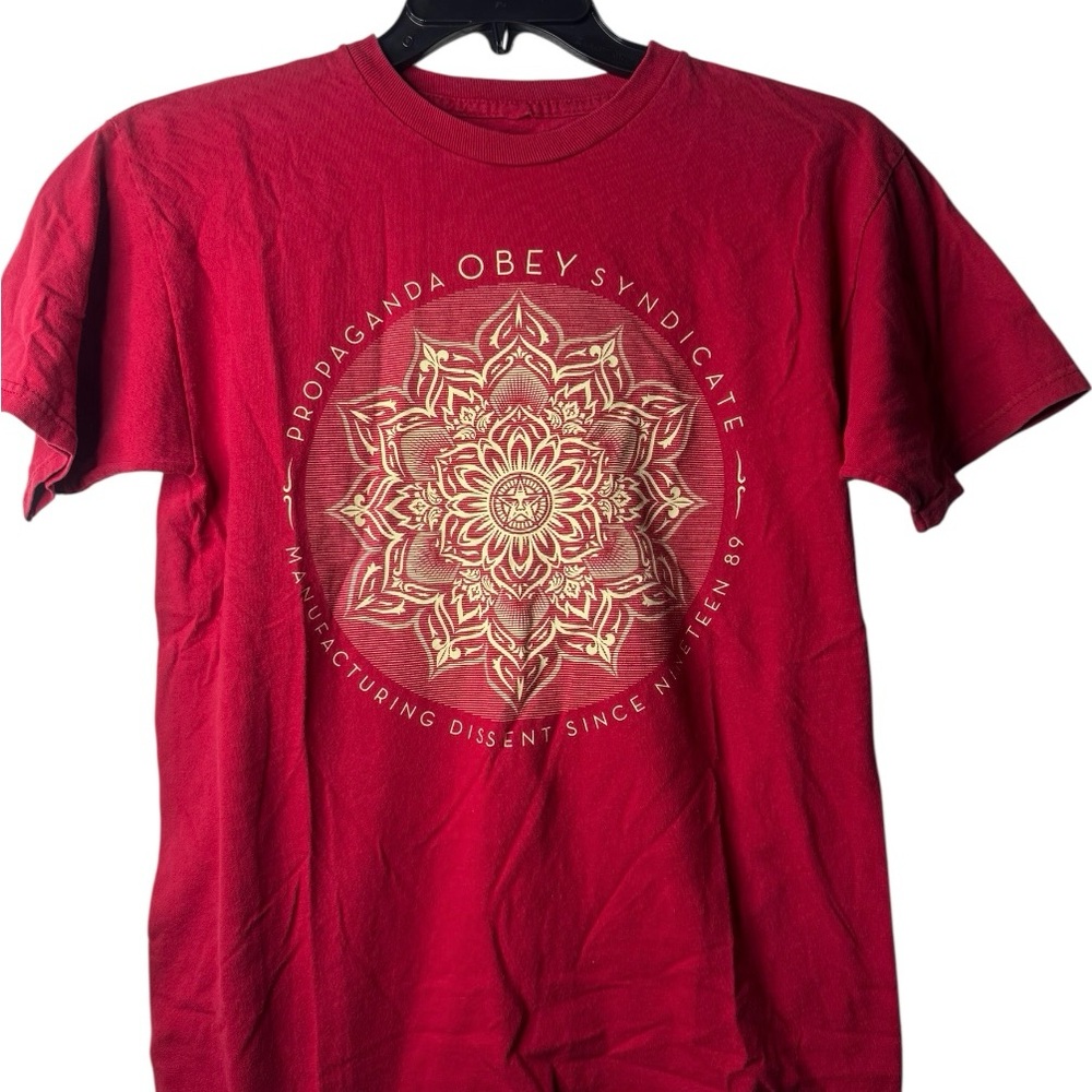 Obey Red Mandala Graphic Tee